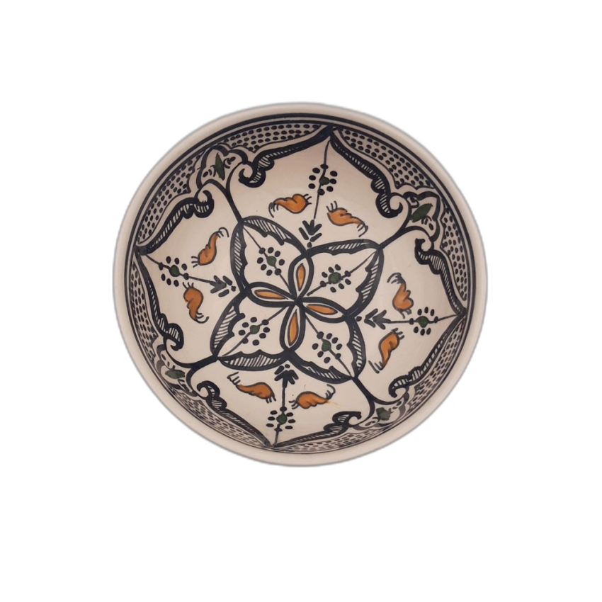 Bol Marocain Noir en céramique 18,5 cm – 1 L