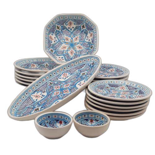 Service de table Marocain turquoise - 6 pers 2