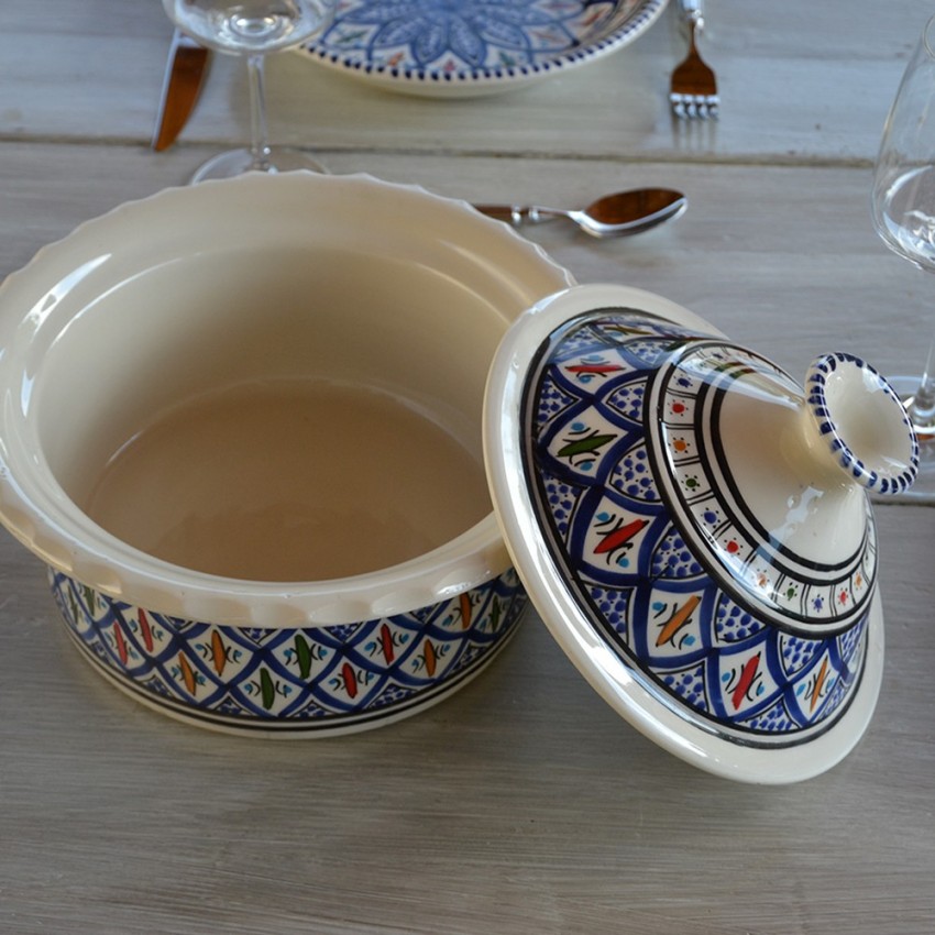 Cocotte Querouana Bakir bleu - D 25 cm