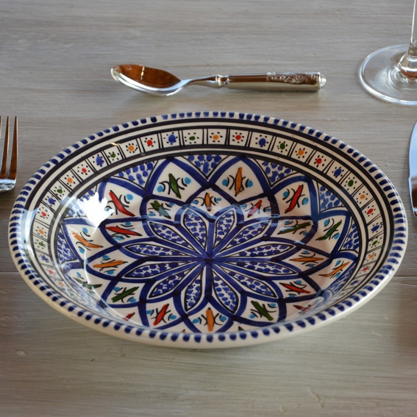 Assiette creuse Bakir bleu - D 24 cm