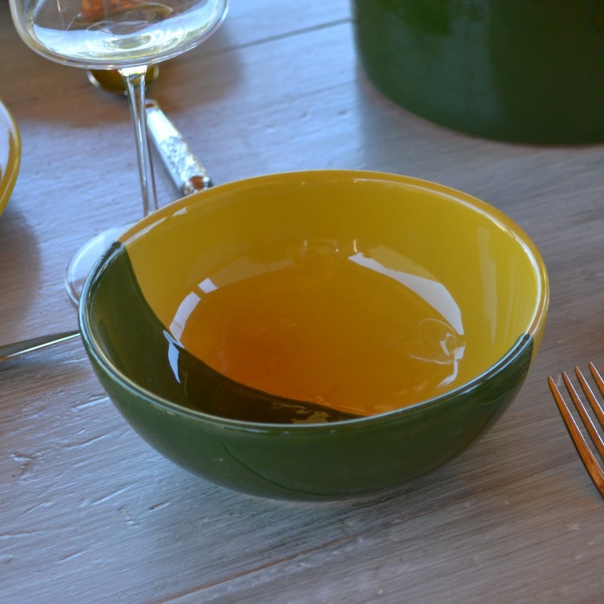 Service à soupe Kerouan jaune et vert - 6 pers