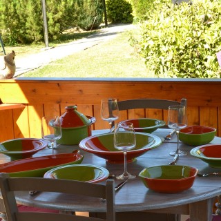 Assiette Tebsi Kerouan orange et vert - D 23 cm