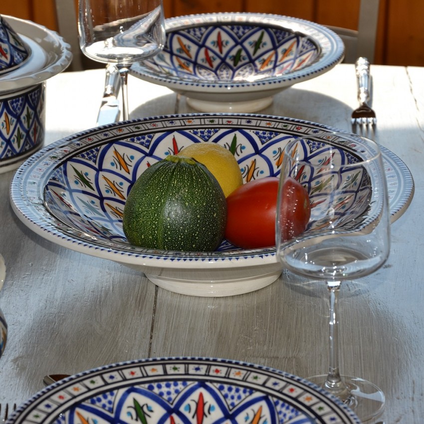 Plat Tebsi Bakir bleu - D 33 cm