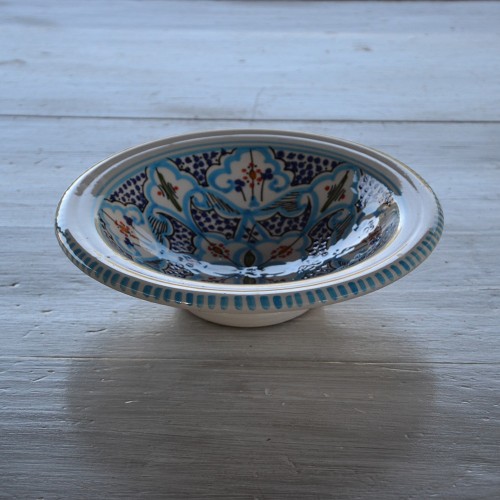 Assiette Tebsi Marocain turquoise - D 23 cm
