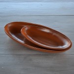 Plat ovale en terre cuite - L 40 cm