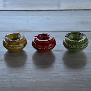 Cendrier tunisien Tatoué vert pistache - Petit modèle