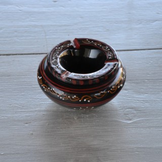 Cendrier tunisien Tatoué noir - Moyen modèle