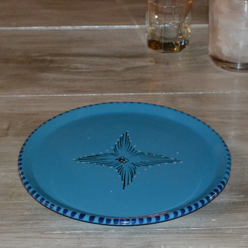 Service à apéritif Tatoué turquoise