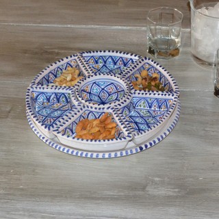 Service à apéritif  Jileni bleu