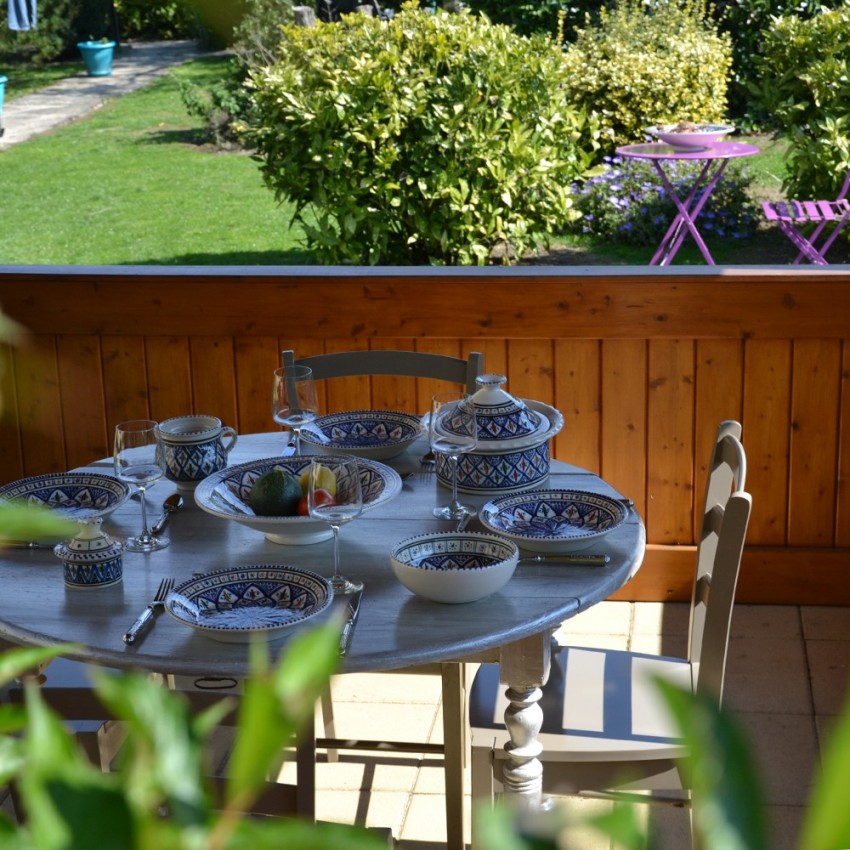 Plat ovale Bakir bleu - L  24 cm