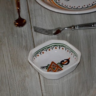 Plat octogonal Khelel beige - L 10 cm