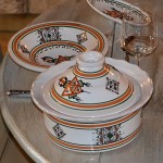 Service à couscous assiettes Tebsi Sahel beige - 6 pers