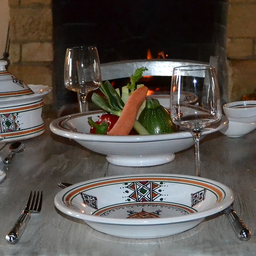 Assiette creuse Sahel beige - D 24 cm