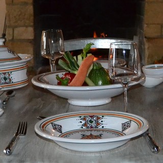 Assiette creuse Sahel beige - D 24 cm