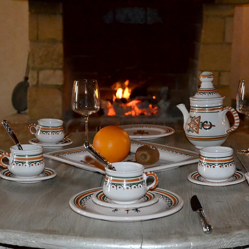 Assiette à entrée ou dessert Khelel beige - D 20 cm