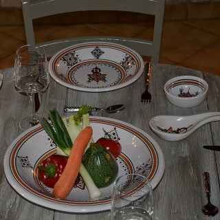 Assiette creuse Sahel beige - D 24 cm