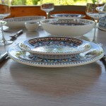 Lot de 6 assiettes plates Bakir turquoise - D 24 cm