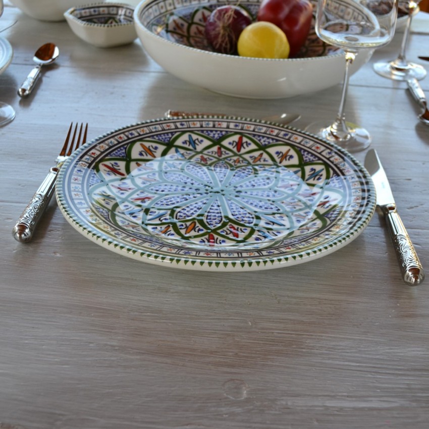 Assiette plate Bakir vert - D 24 cm