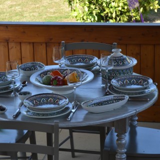 Assiette creuse Bakir vert - D 24 cm