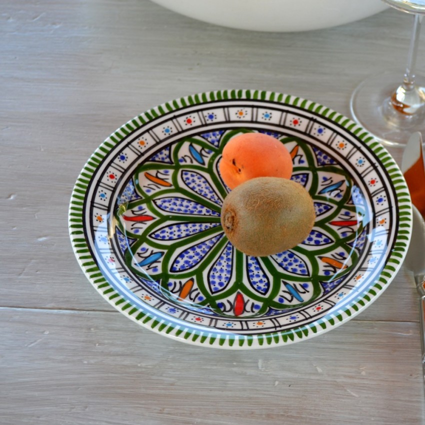 Lot de 6 assiettes à entrée ou dessert Bakir vert - D 20 cm