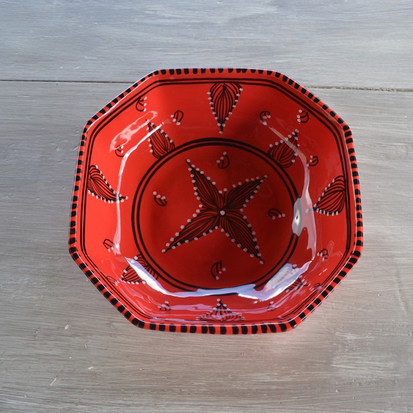 Service de table Tatoué rouge - 6 pers