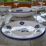 Assiette plate Khelel bleu - D 28 cm
