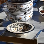 Service à couscous assiettes Tebsi Marocain noir - 12 pers