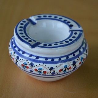 Lot de 2 mini cendriers Marrakech Blanc et Noir