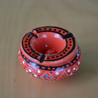 Lot de 3 mini cendriers Marrakech Rouge, Noir et Orange