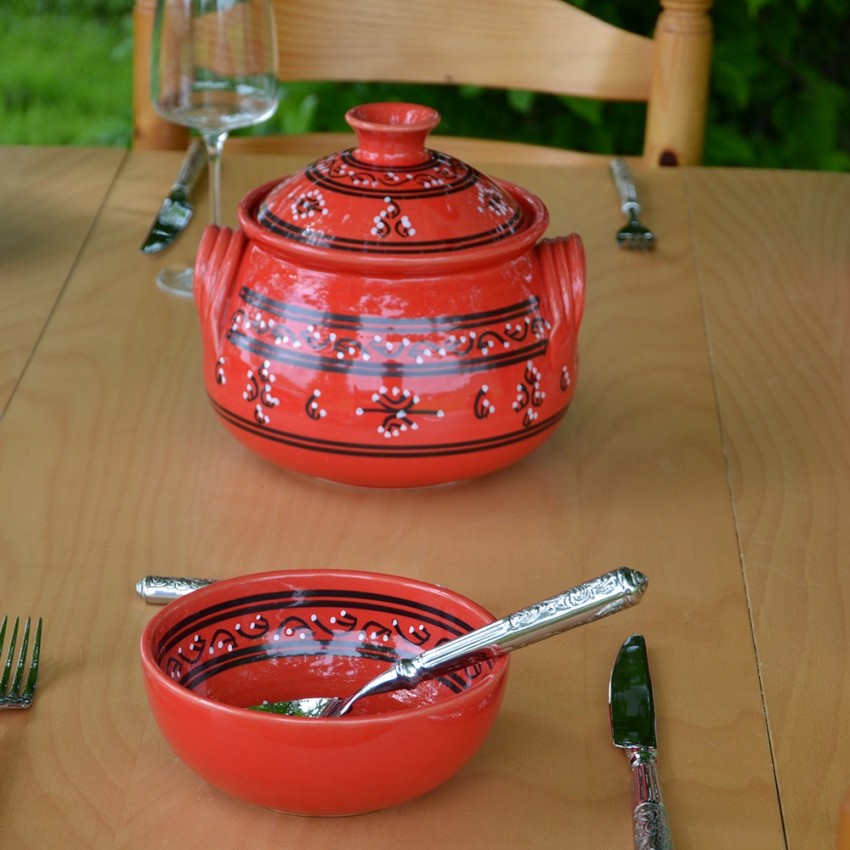 Soupière Tatoué rouge