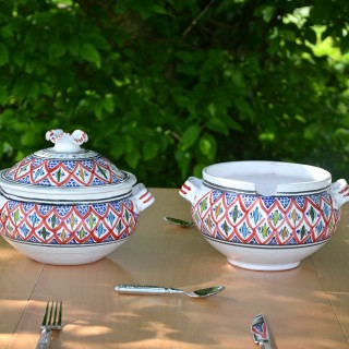 Couscoussier Bakir rouge - Grand modèle