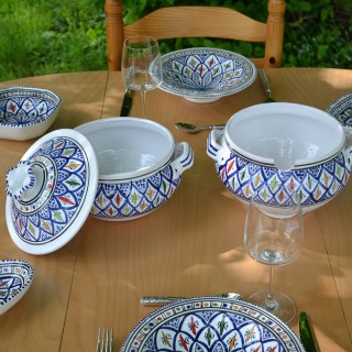 Couscoussier Jileni bleu - Grand modèle