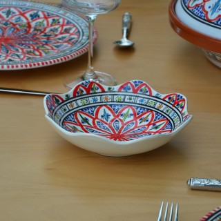 Jatte fleur Bakir rouge D 24 cm