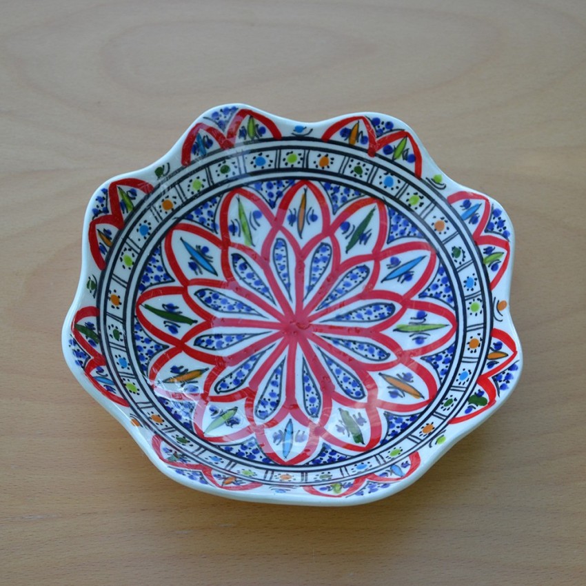 Jatte fleur Bakir rouge D 24 cm