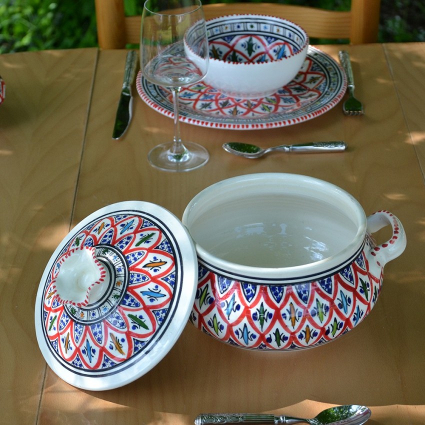 Service à soupe Bakir rouge - 6 pers