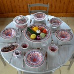 Lot de 6 assiettes Tebsi Bakir rouge - D 23 cm