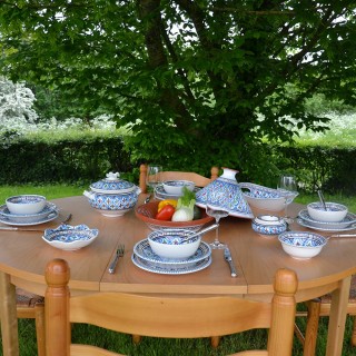 Jatte fleur  Jileni turquoise D 24 cm