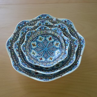 Jatte fleur  Jileni turquoise D 30 cm