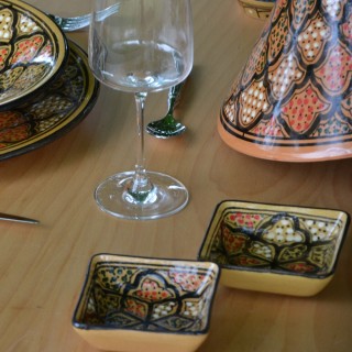 Plat carré Medina miel - L 11 cm