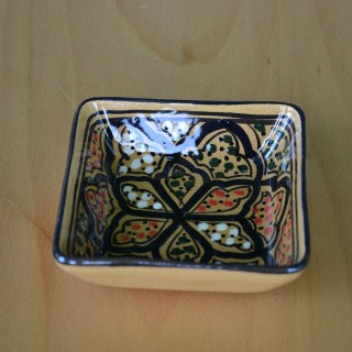 Plat carré Medina miel - L 11 cm