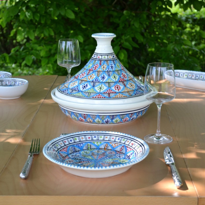 Service tajine assiettes creuses Bakir Royal - 8 pers