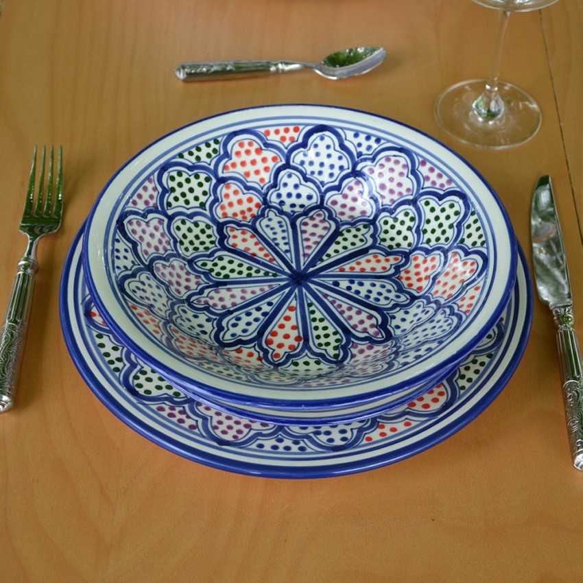 Assiette creuse Medina color - D 24 cm