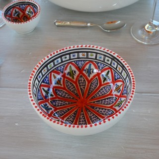 Service à salade de fruits Bakir rouge - 8 pers