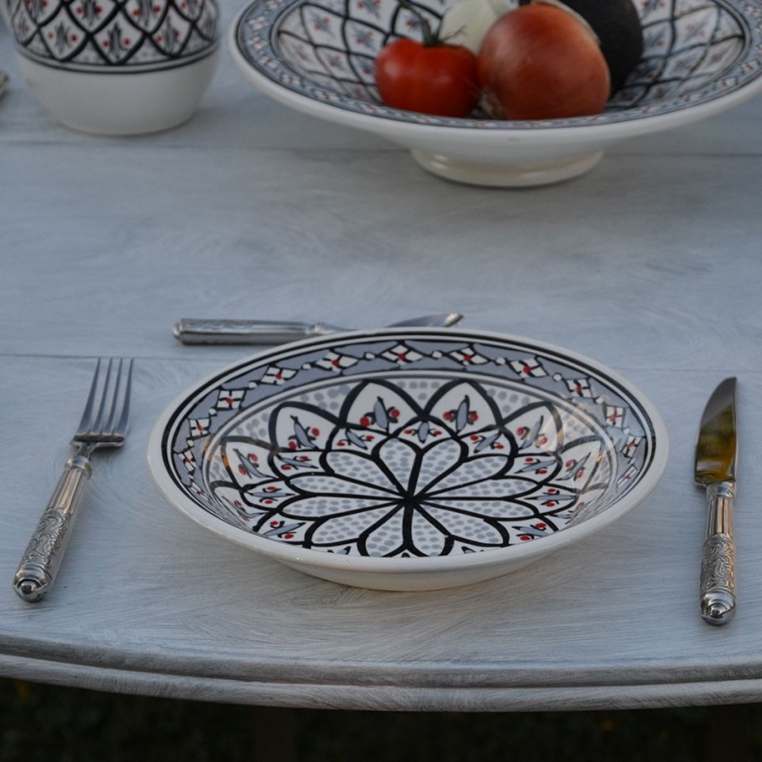 Assiette creuse Bakir gris - D 24 cm