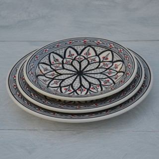 Assiette plate Bakir gris - D 24 cm
