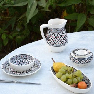 Plat ovale Bakir gris - L 20 cm