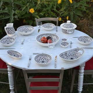 Plat ovale Bakir gris - L 24 cm