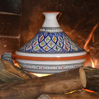 Tajine Bakir bleu - D 31 cm traditionnel