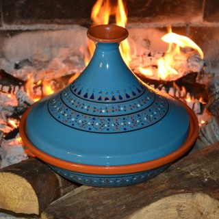Tajine Marrakech Bleu - D 31 cm traditionnel