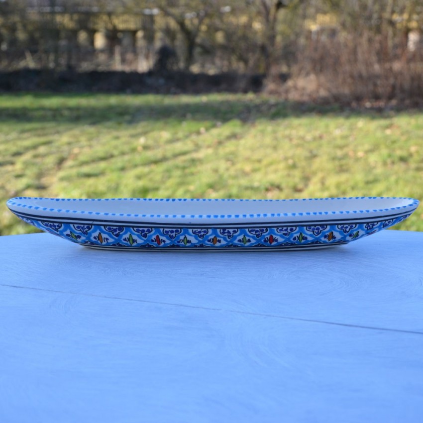 Plat baguette Jileni Turquoise L 38 cm